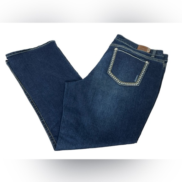 Supplies By Union Bay Lauren Modern Boot Women's Denim Blue Jean Plus Size 22W - Picture 1 of 6